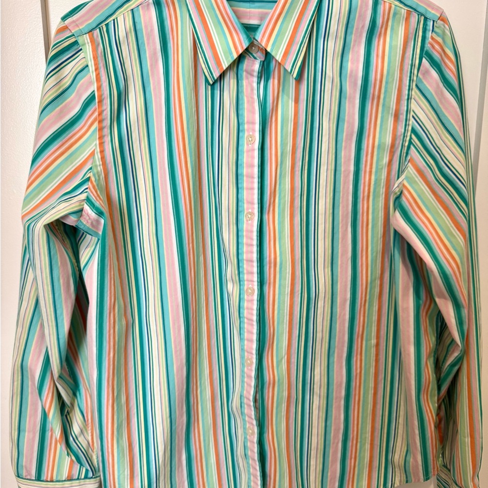 Lauren by Ralph Lauren L Colorful Striped Shirt